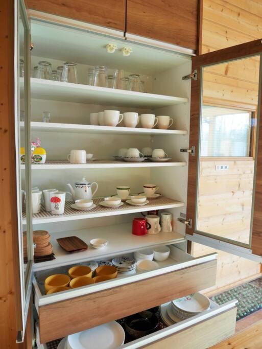 浅間山を眺めるフインランドログハウス Karuizawa Ngoại thất bức ảnh