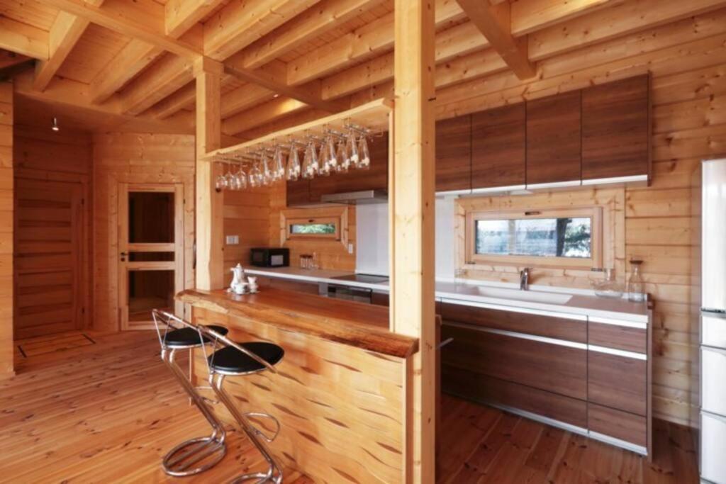 浅間山を眺めるフインランドログハウス Karuizawa Ngoại thất bức ảnh